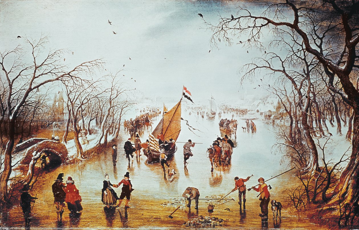Talvikohtaus (paneeli) tekijältä Adriaen van de Venne