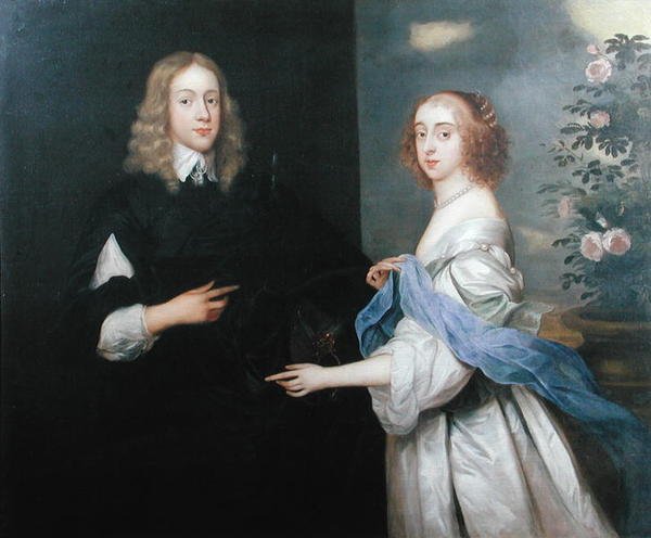 Jan van Hesse ja hänen sisarensa Margaret (k.1710) (öljy kankaalle) tekijältä Adriaen (circle of) Hanneman