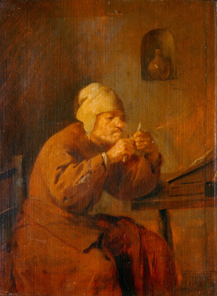 Le tailleur de plumes - sulkakynän teroitin ... tekijältä Adriaen Brouwer