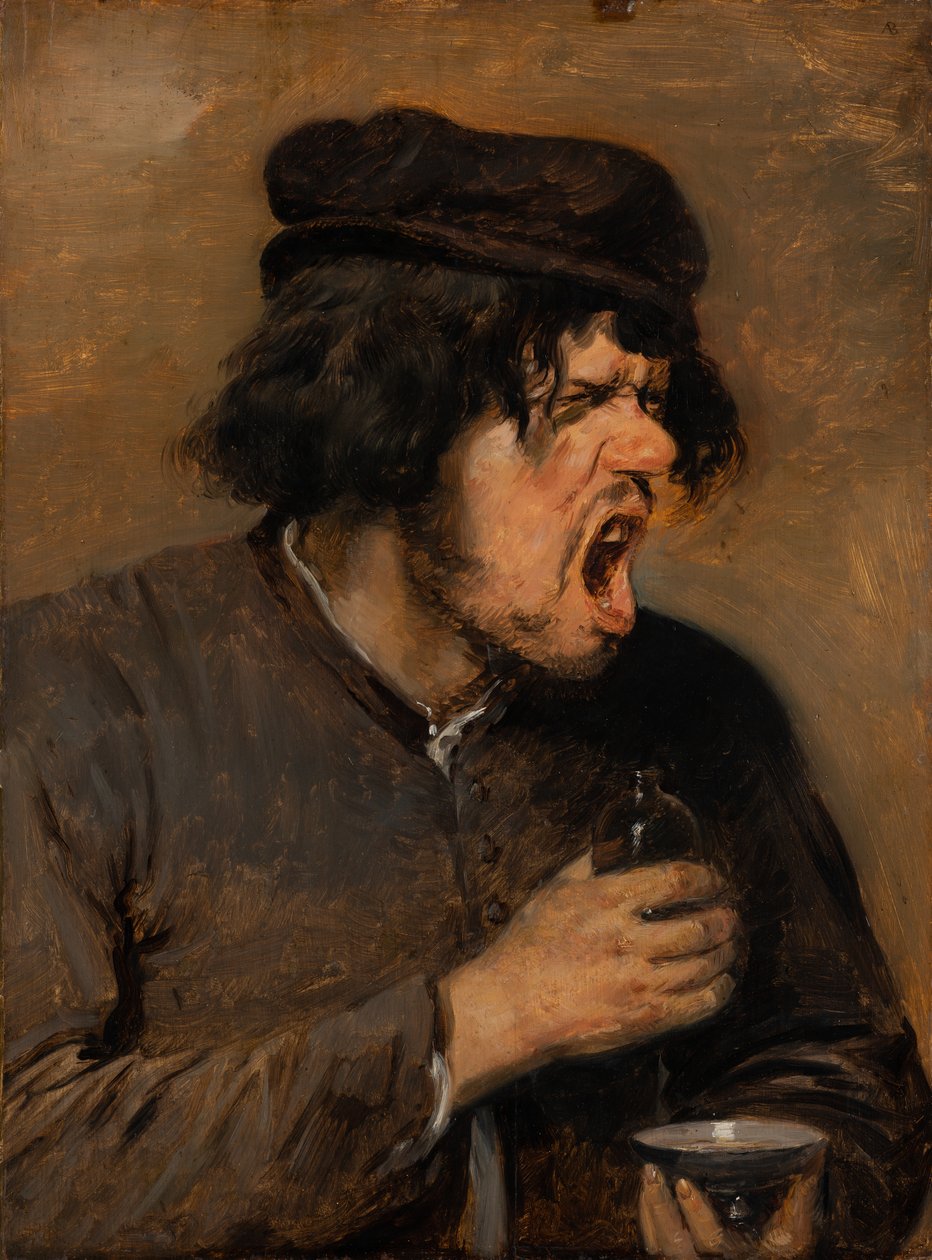 Karvas juoma, n. 1636-38 (öljy tammella) tekijältä Adriaen Brouwer