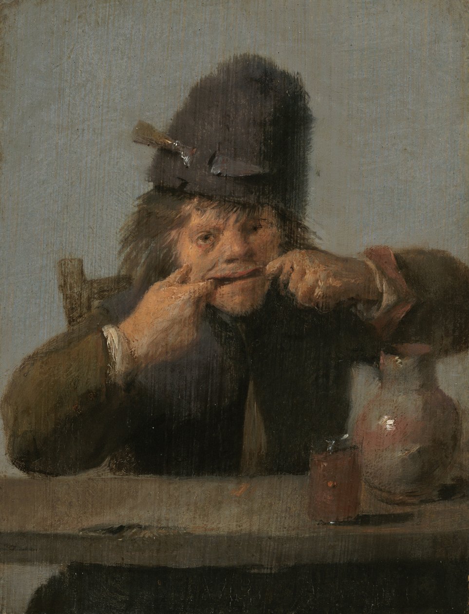 Youth Making a Face, c. 16321635. tekijältä Adriaen Brouwer