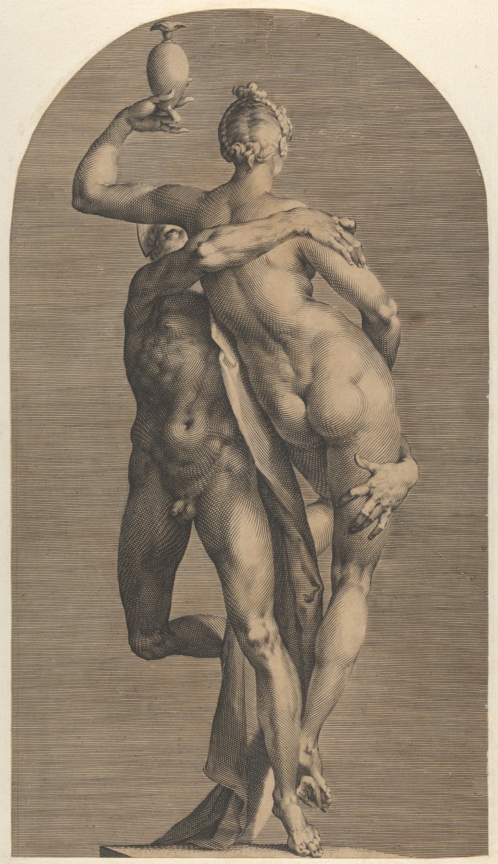 Mercury Abducting Psyche, n. 1622. tekijältä Adriaen Collaert