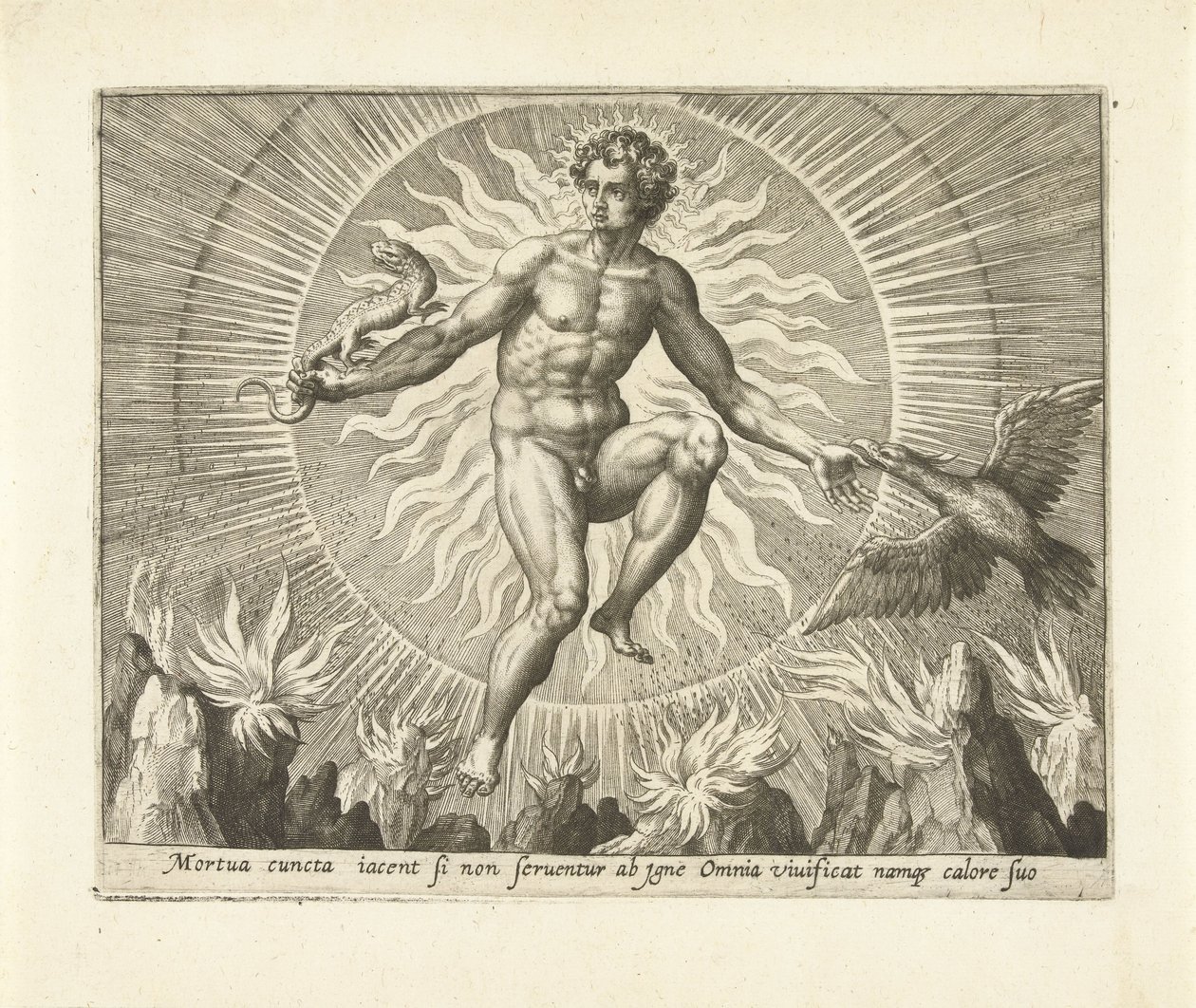 ilotulitus The Four Elements (sarjan nimi) tekijältä Adriaen Collaert