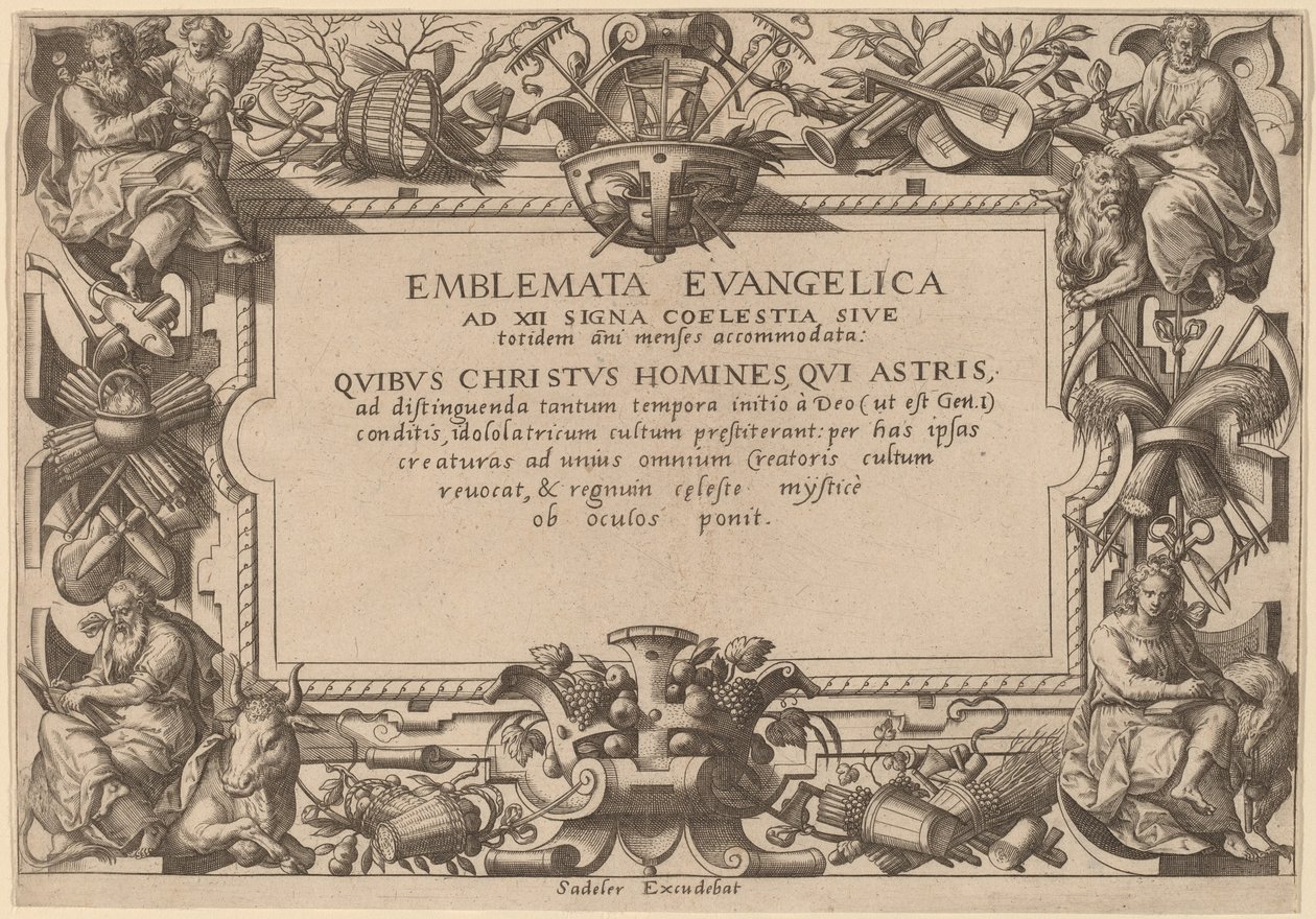 Nimilehti tekijältä Adriaen Collaert after Hans Bol