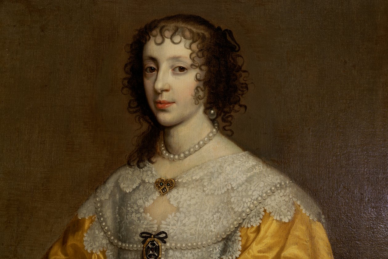 Henrietta Maria, Kaarle I:n kuningatar (1609-1680) tekijältä Adriaen Hanneman