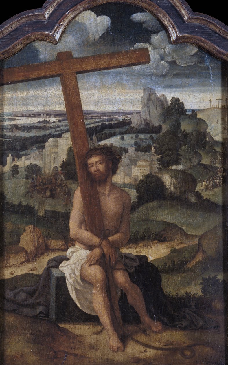 ""Surujen Kristus"" (Surujen mies) Adriaen Isenbrantin (1490-1551) maalaus 1500-luvun alku Öljy puulle Koko 46x29 cm Museo del Prado, Madrid tekijältä Adriaen Isenbrandt or Isenbrant
