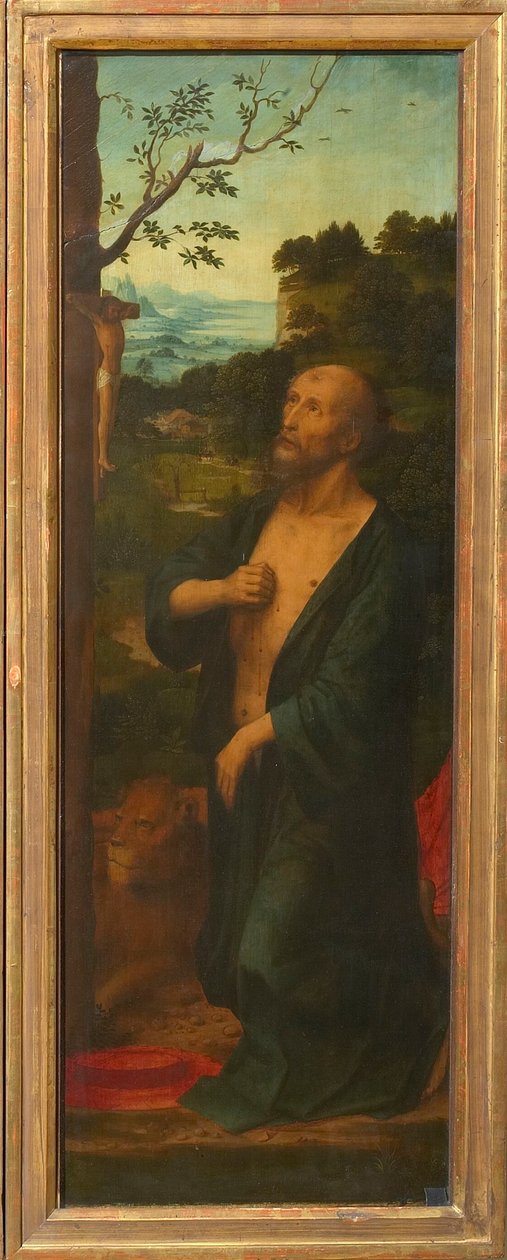 Pyhän Hieromuksen triptyykin siipi, 1530-luku. tekijältä Adriaen Isenbrant