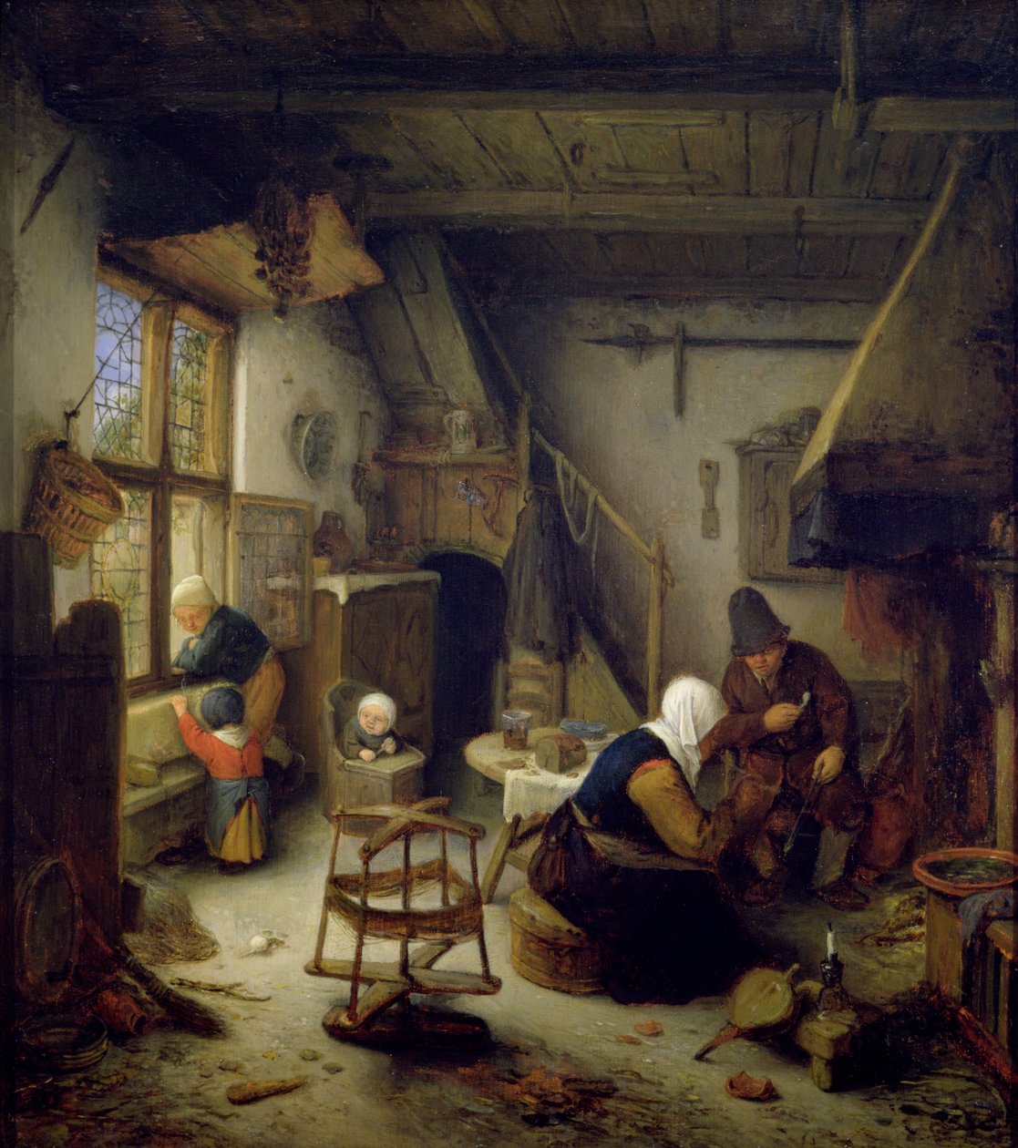 Huonekalut ja erilaiset esineet 1100- ja 1300-luvuilta tekijältä Adriaen Jansz. van Ostade