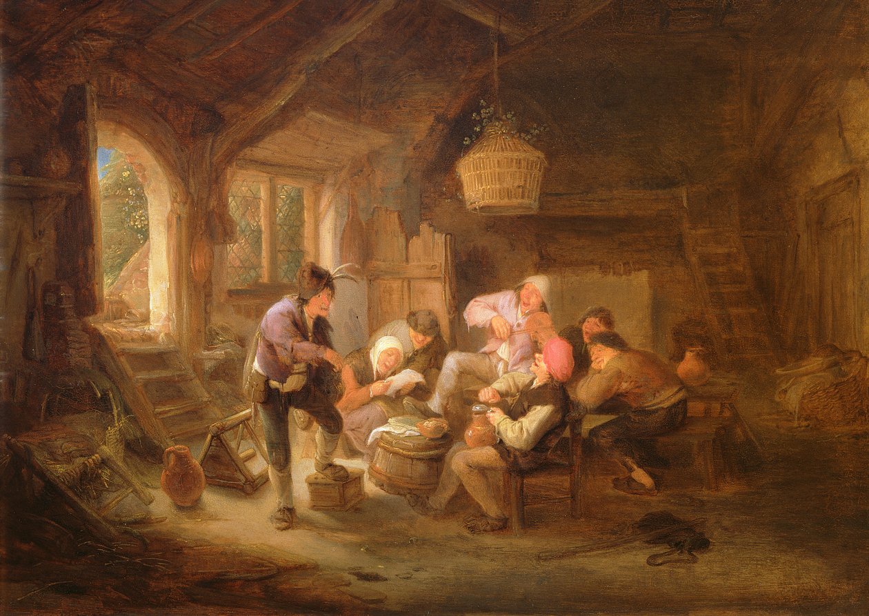 Huonekalut ja erilaiset esineet 1100- ja 1300-luvuilta tekijältä Adriaen Jansz. van Ostade