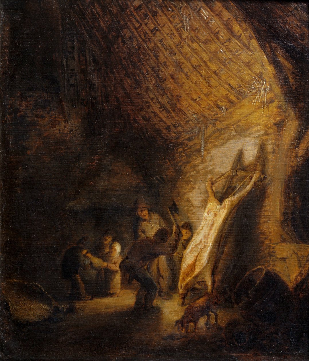 Sikojen teurastus ... tekijältä Adriaen Jansz. van Ostade