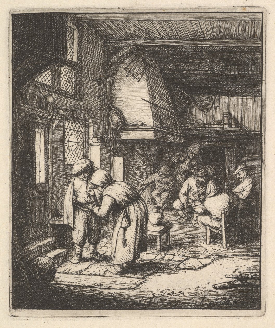 Talonpoika maksaa laskunsa, 1600-luku. tekijältä Adriaen Jansz. van Ostade