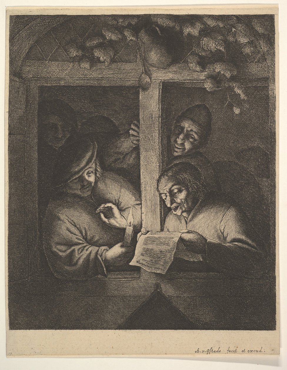 Laulajat ikkunassa, 1610-85. tekijältä Adriaen Jansz. van Ostade