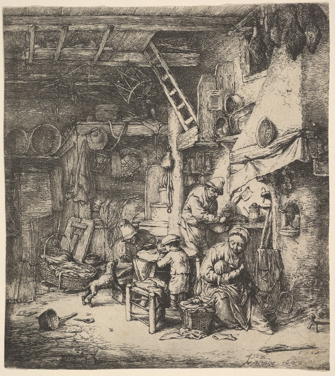 Perhe, 1647. tekijältä Adriaen Jansz. van Ostade