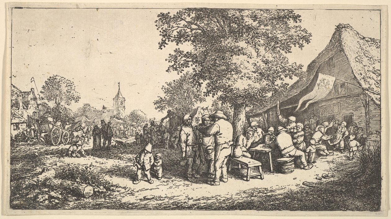 Kermess suuren puun alla, 1610-85. tekijältä Adriaen Jansz. van Ostade