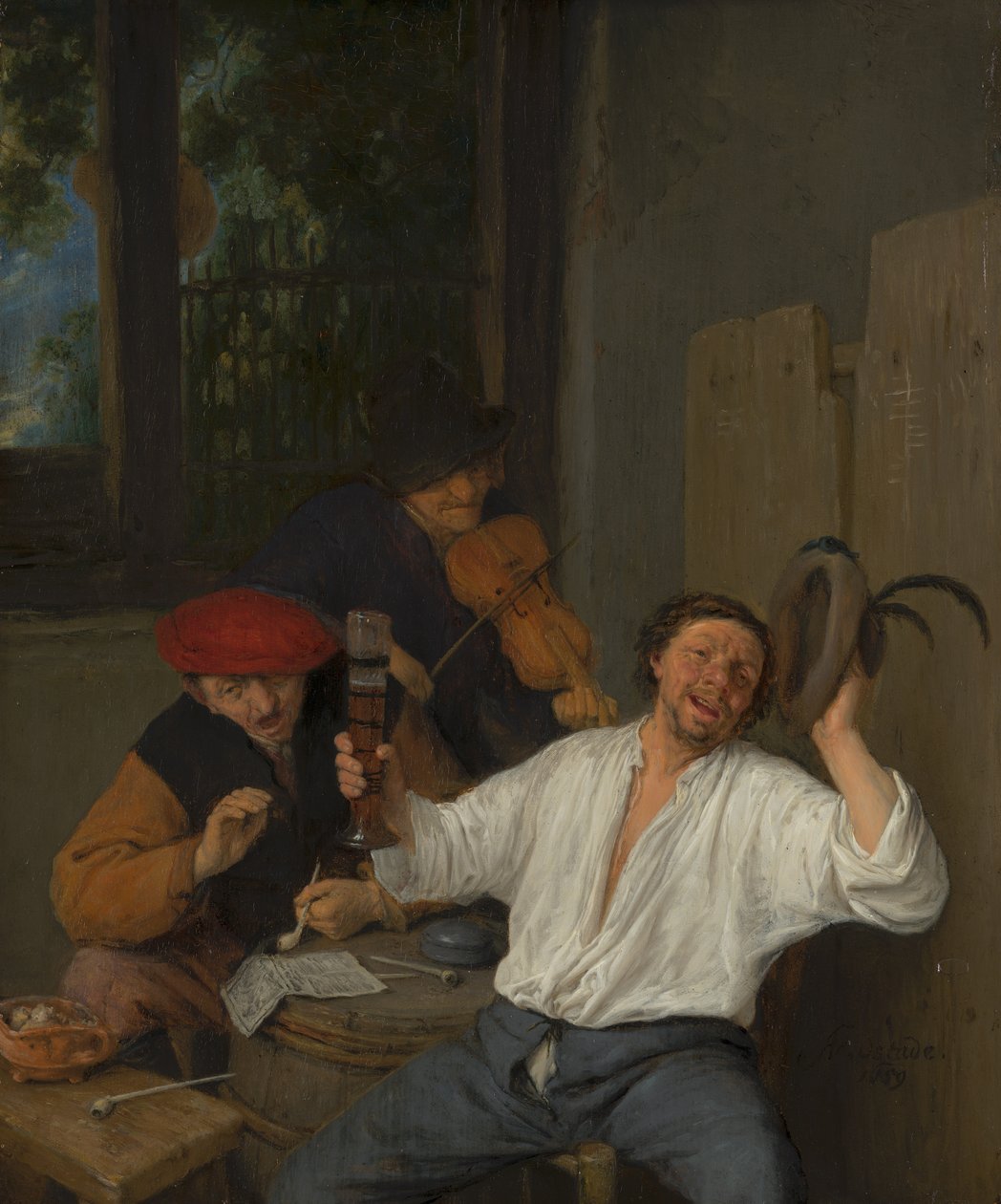The Merry Drinkers, 1659 tekijältä Adriaen Jansz. van Ostade