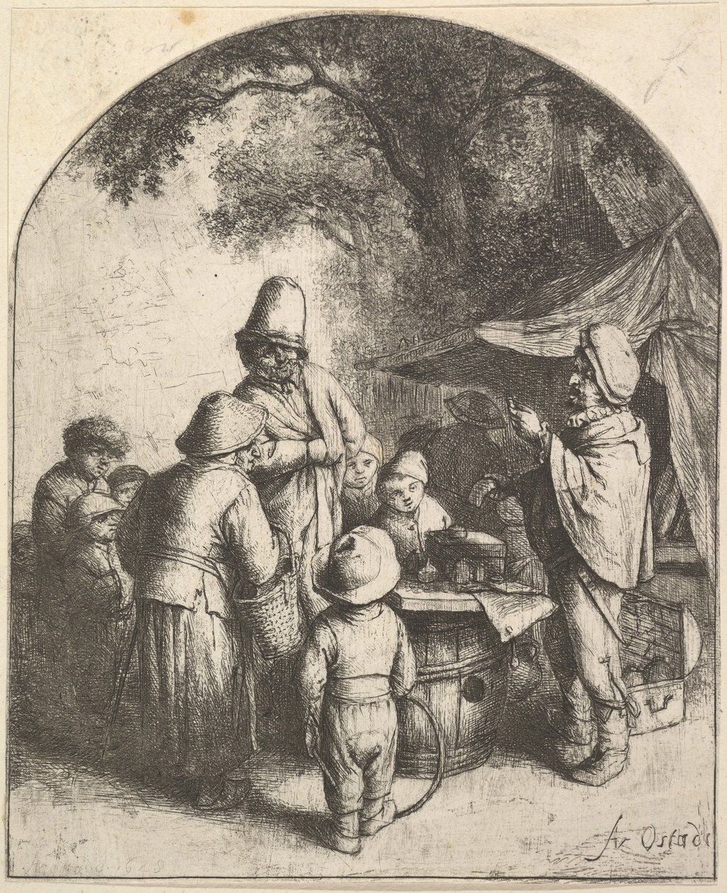 The Quack, 1610-85. tekijältä Adriaen Jansz. van Ostade