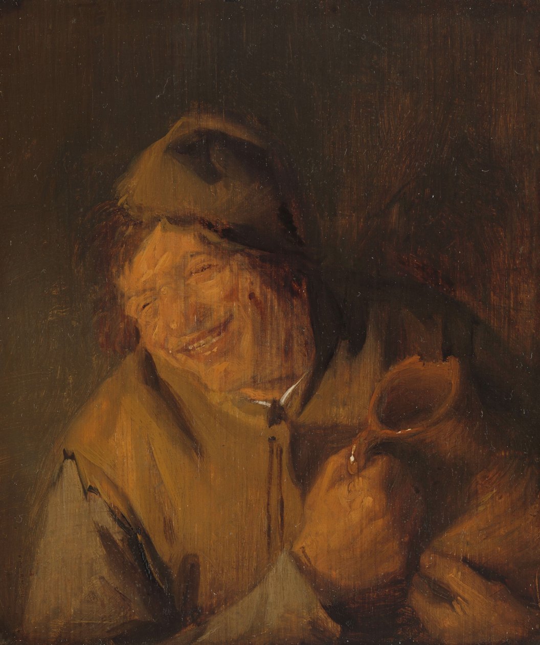 Iloinen talonpoika, 1630-50 tekijältä Adriaen Jansz. van Ostade