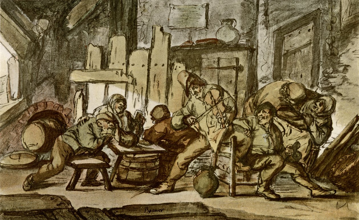 Talonpoikamuusikko kylän tavernassa tekijältä Adriaen Jansz. van Ostade