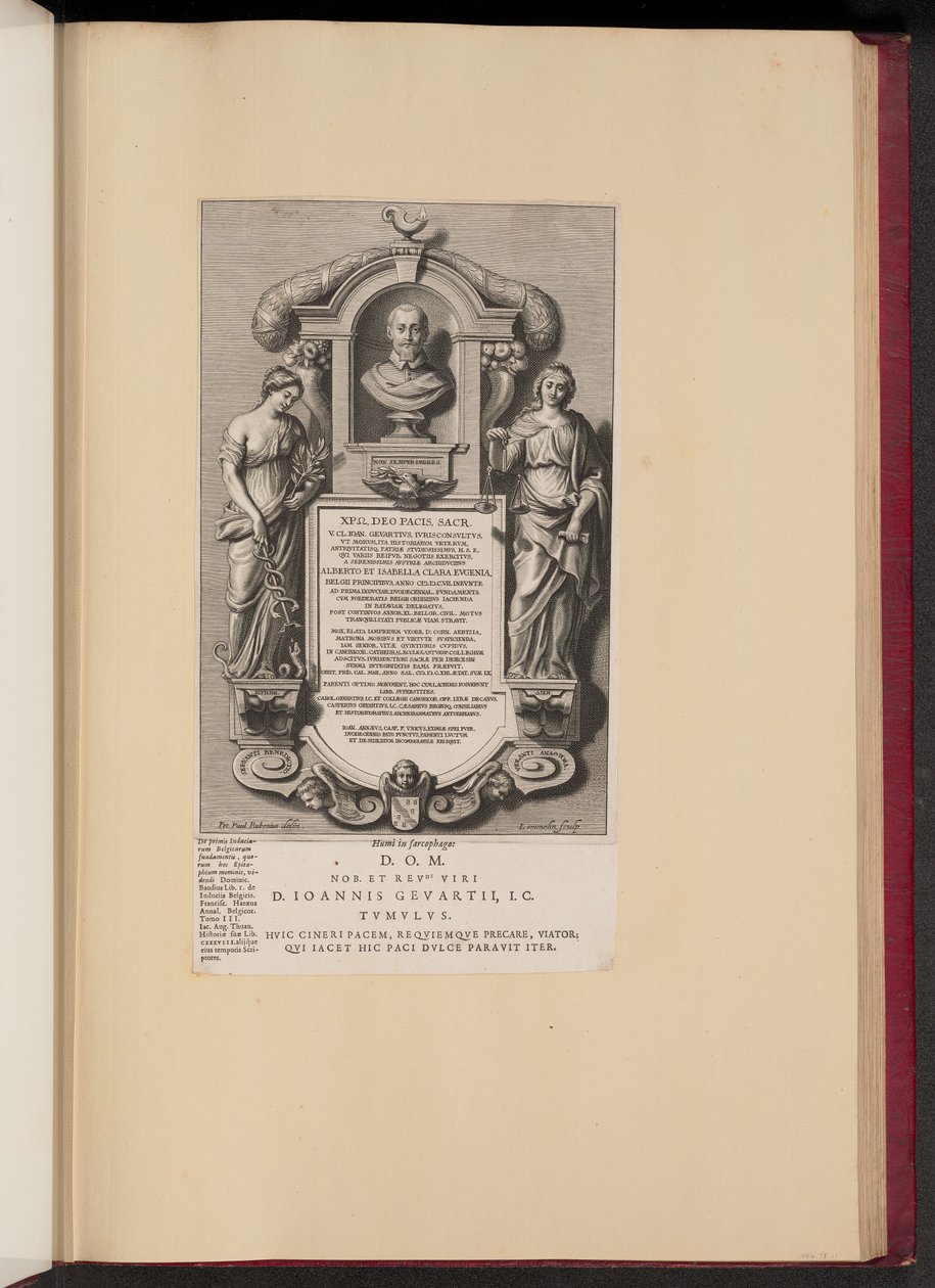 Epitafi de Claude Jean Gevaertfinnish tekijältä Adriaen Lommelin after Sir Peter Paul Rubens