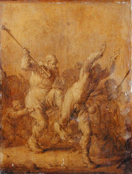 Kerjäläisten taistelu tekijältä Adriaen Pietersz. van de Venne