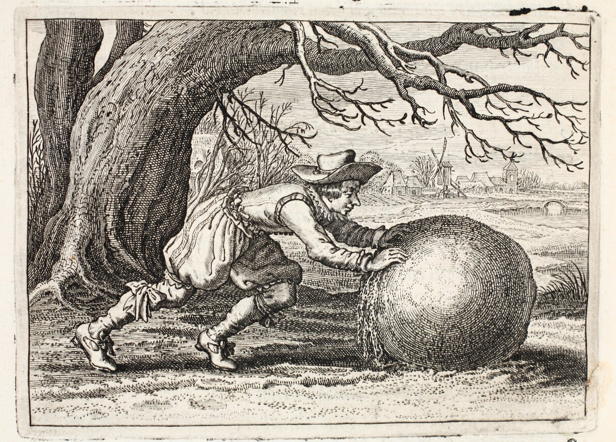 Kunnia ja hyve, kuvitus Johannes de Brunen (1589-1658) teoksesta "Emblemata of Zinne-werk", Jan Jacobs Schipper, Amsterdam, 1661. tekijältä Adriaen Pietersz van de Venne