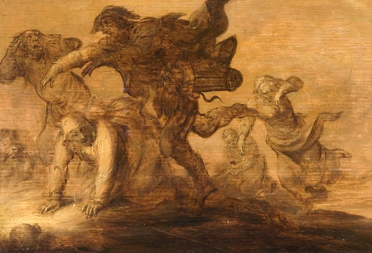 Talonpojat pakenevat tekijältä Adriaen Pietersz van de Venne