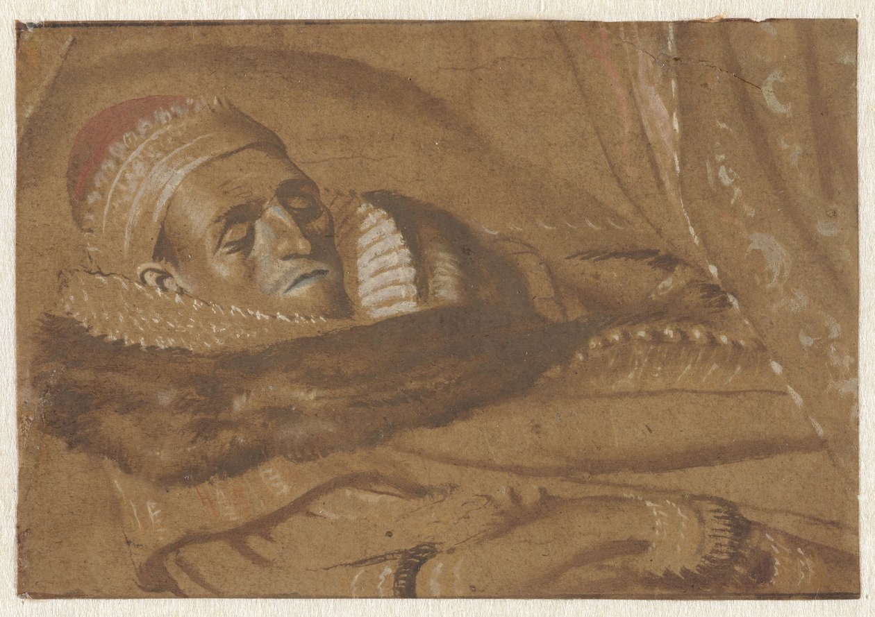 Orangen prinssi Maurits kuolinvuoteella tekijältä Adriaen Pietersz van de Venne