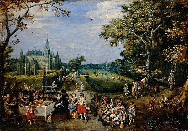 Vertaus tuhlaajapojasta (öljy kuparilla) tekijältä Adriaen Pietersz. van de Venne