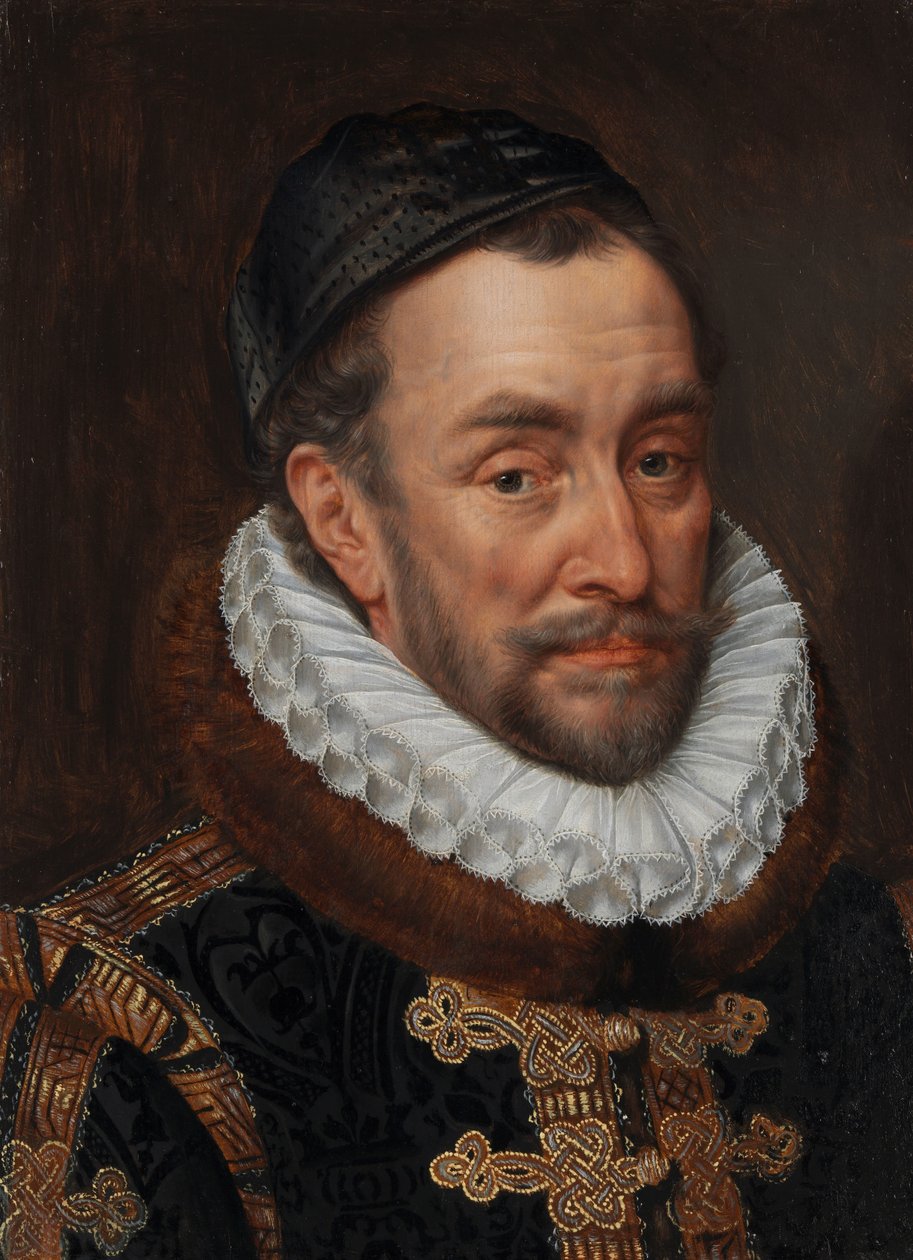 Oranssin prinssi William I:n muotokuva Willem I (1533-84), Orangen prinssi, jota kutsuttiin William hiljaiseksi tekijältä Adriaen Thomasz. Key