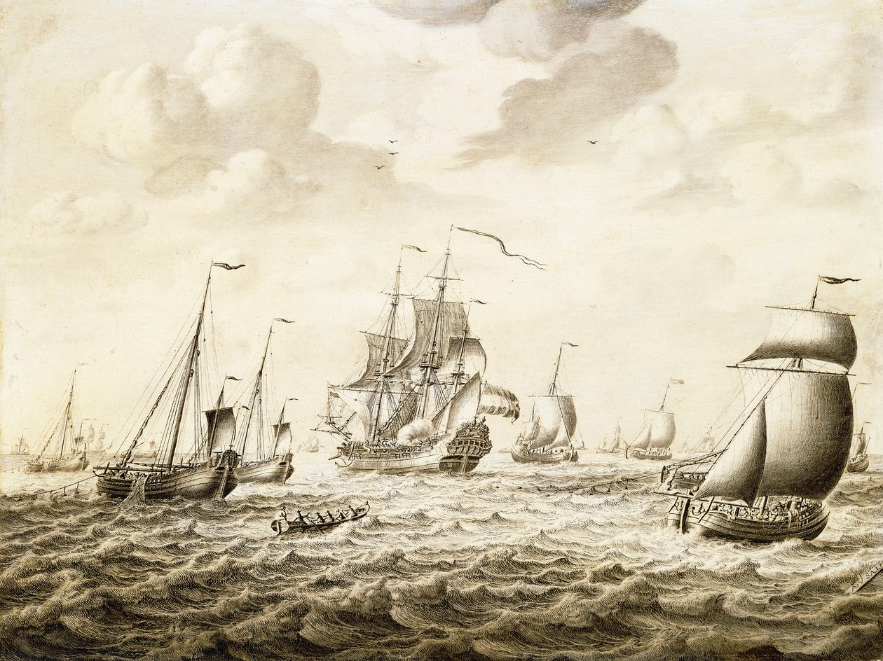 Hollantilainen sotamies, joka ampui tervehdyksen - Penschilderij, tekijältä Adriaen van Salm