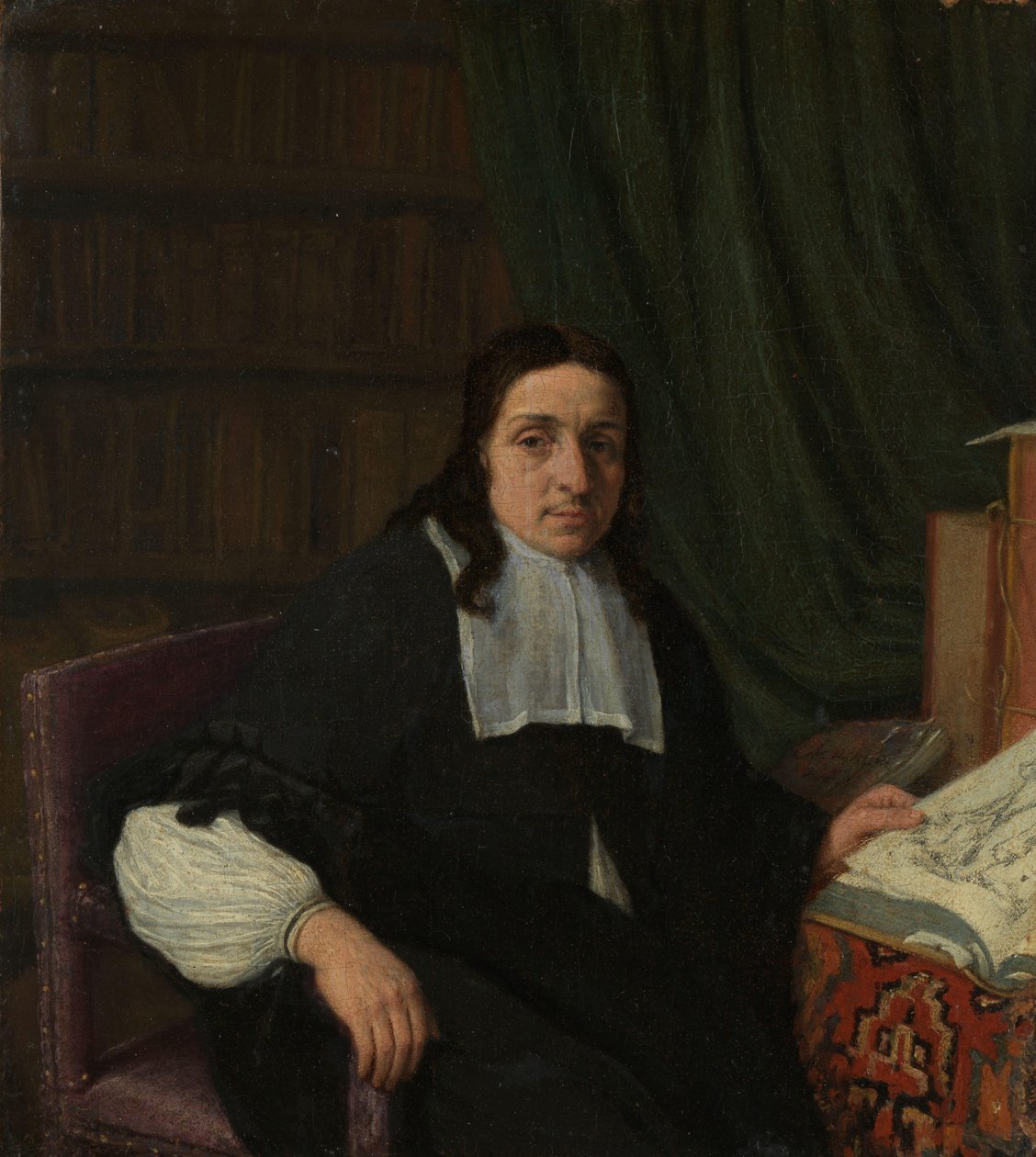 Keräilijän muotokuva, mahdollisesti Constantijn Sennepart (1625-1703) tekijältä Adriaen van Ostade