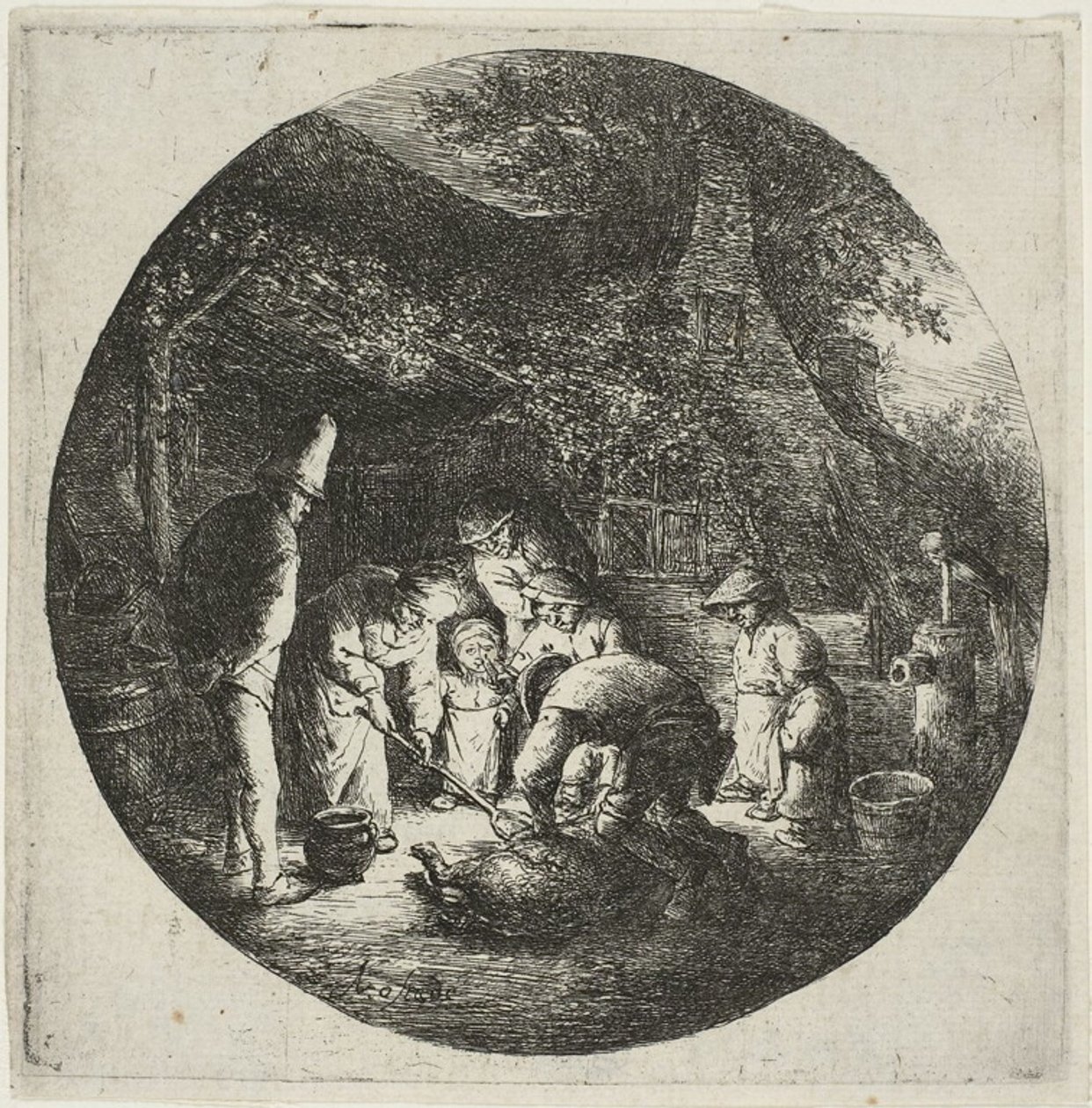 The Pigkillers tekijältä Adriaen van Ostade