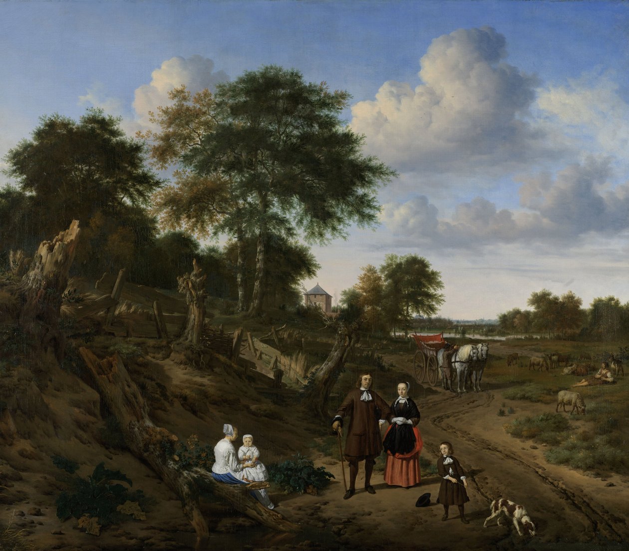 Pariskunta maisemassa, 1667 tekijältä Adriaen van de Velde