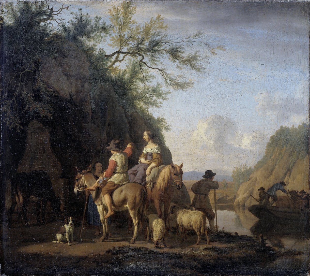 Lauttalaiva, 1666 tekijältä Adriaen van de Velde