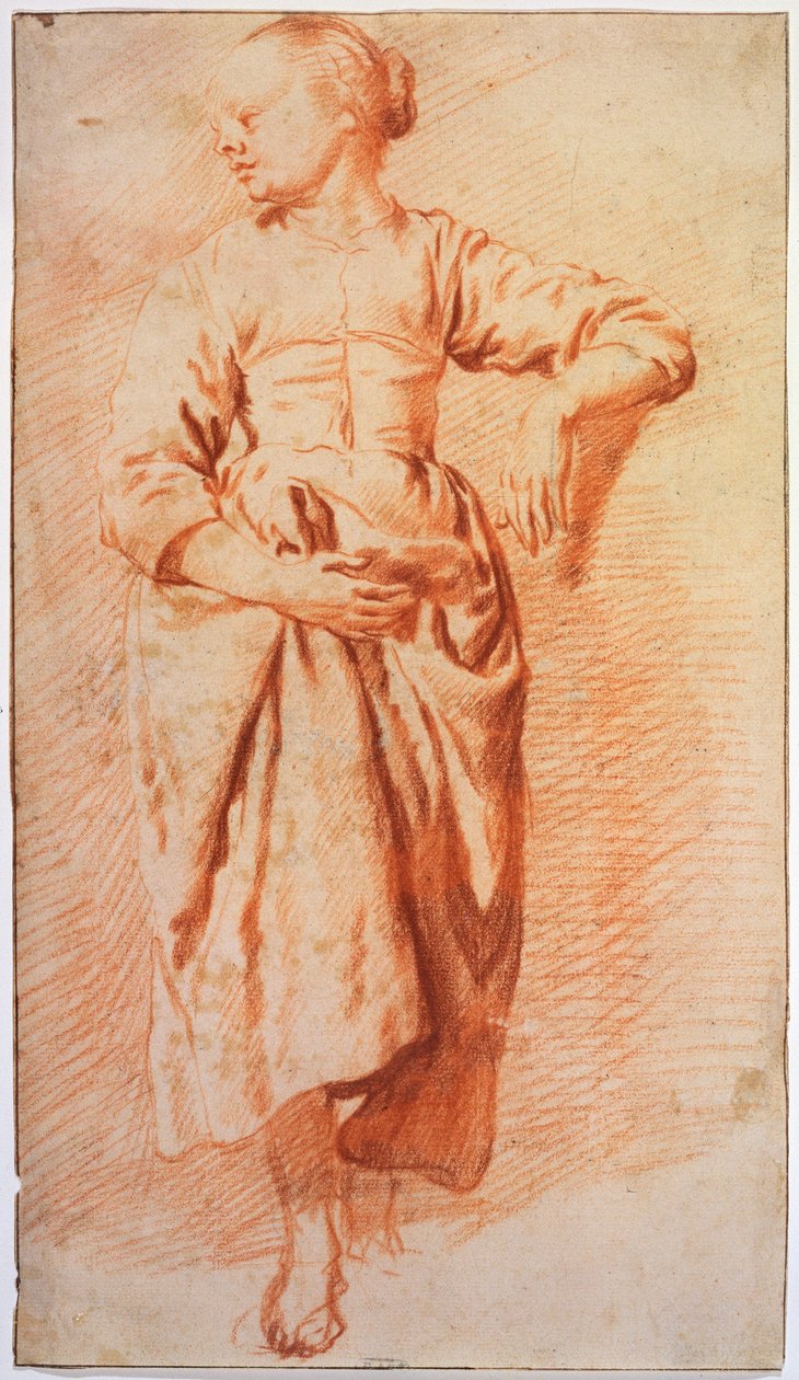 Nainen talonpoikamekossa, 1670-luvun alku tekijältä Adriaen van de Velde