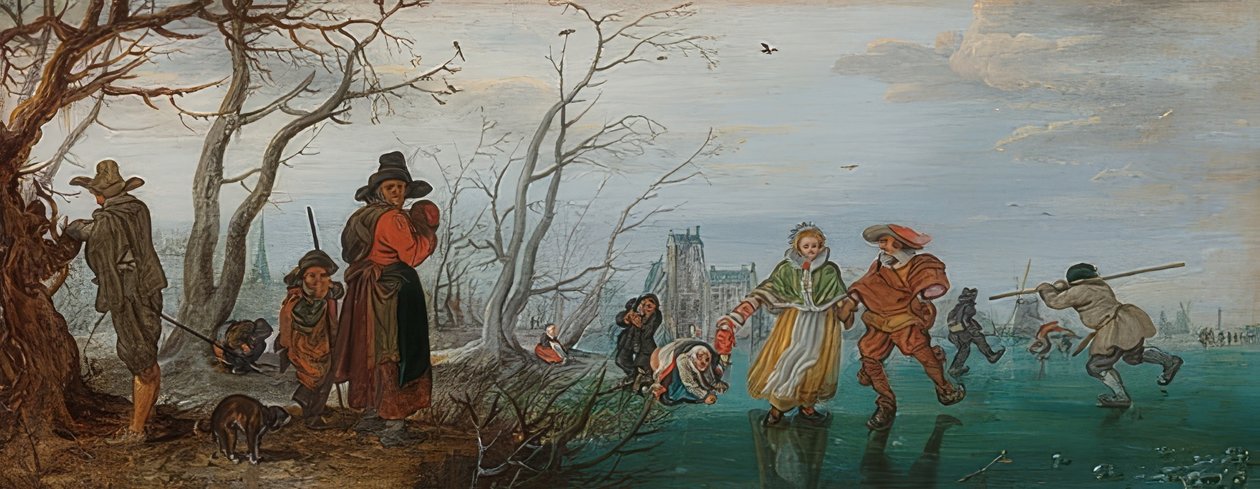 Talvi (iloa jäällä). 1625 tekijältä Adriaen van de Venne