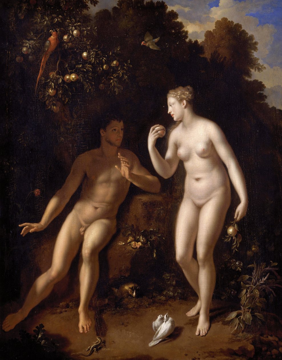 French: Adam et Ève près de l