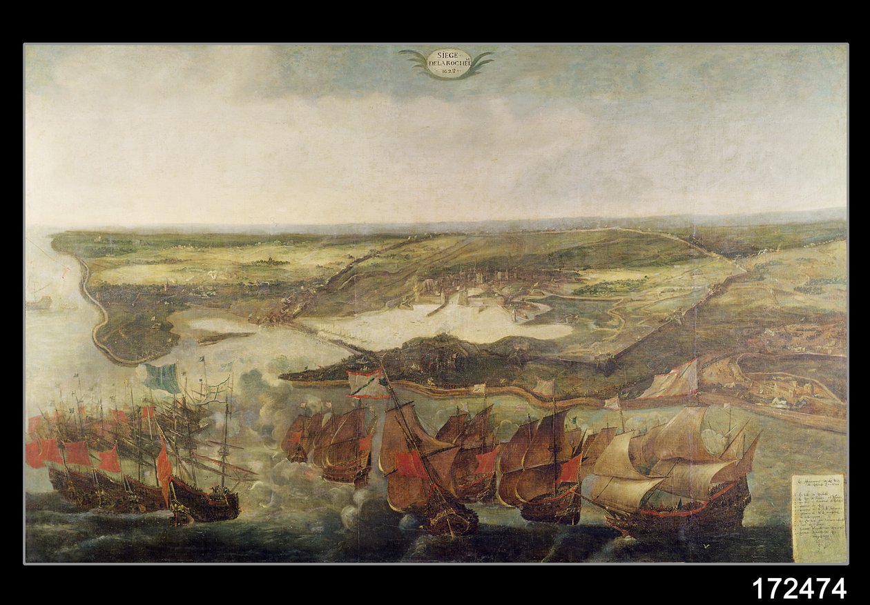 La Rochellen piiritys vuonna 1628 tekijältä Adriaen van der Cabel