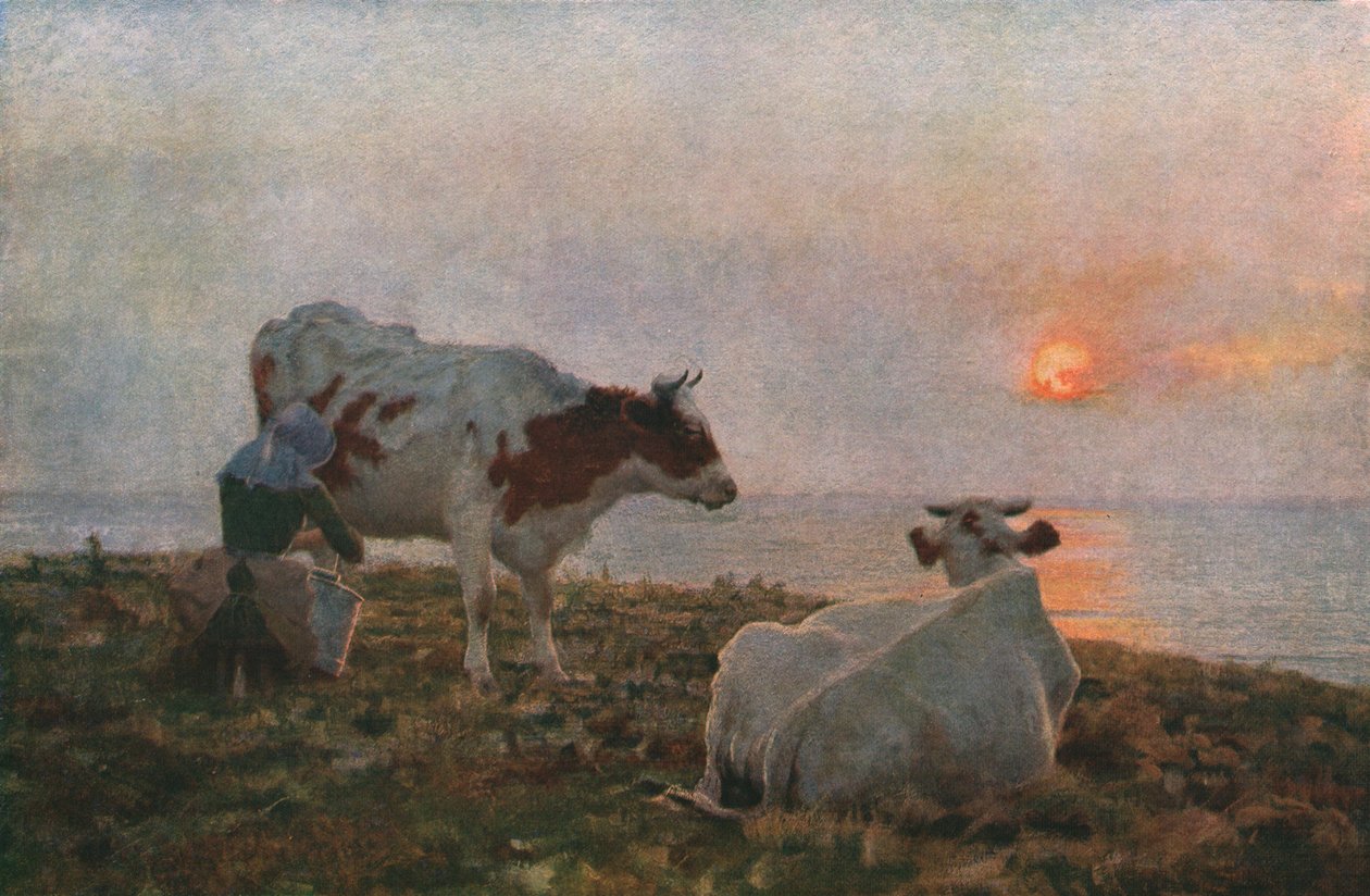 "The Setting Sun", c1897, c1930. tekijältä Adrian Stokes