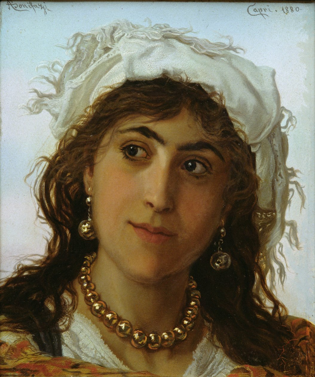 Tyttö Caprilta, 1880 tekijältä Adriano Bonifazi