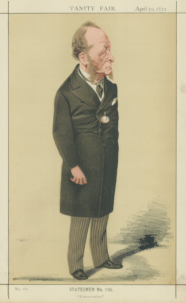 The Right Honourable Gathorne Hardy (värilitografia) tekijältä Adriano Cecioni