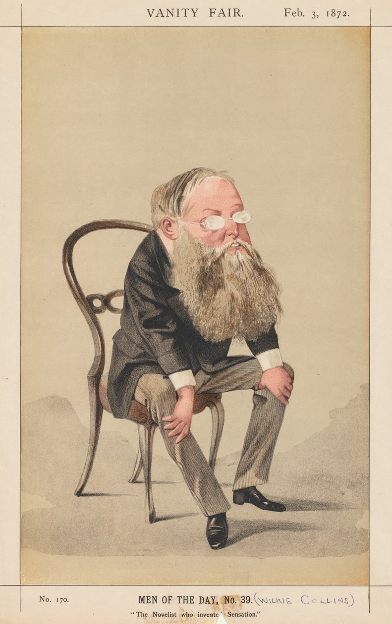 Vanity Fair: Men of the Day, nro 39 Kirjailija, joka keksi Sensation, 1872. tekijältä Adriano Cecioni