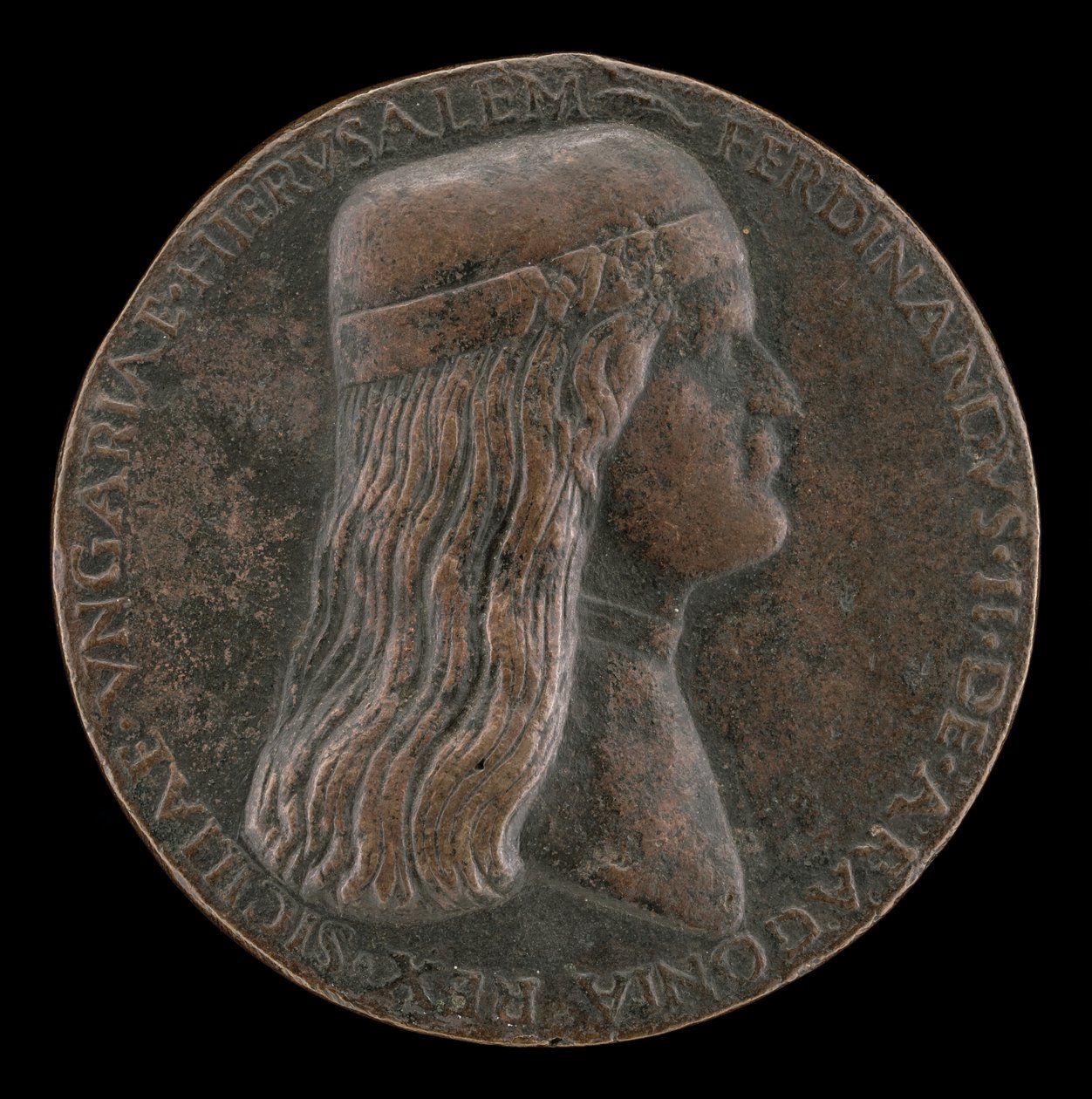 Ferdinand II Aragonialainen, kuoli 1496, Capuan prinssi ja Napolin kuningas 1495 [kääntöpuoli], 14951496. tekijältä Adriano Fiorentino