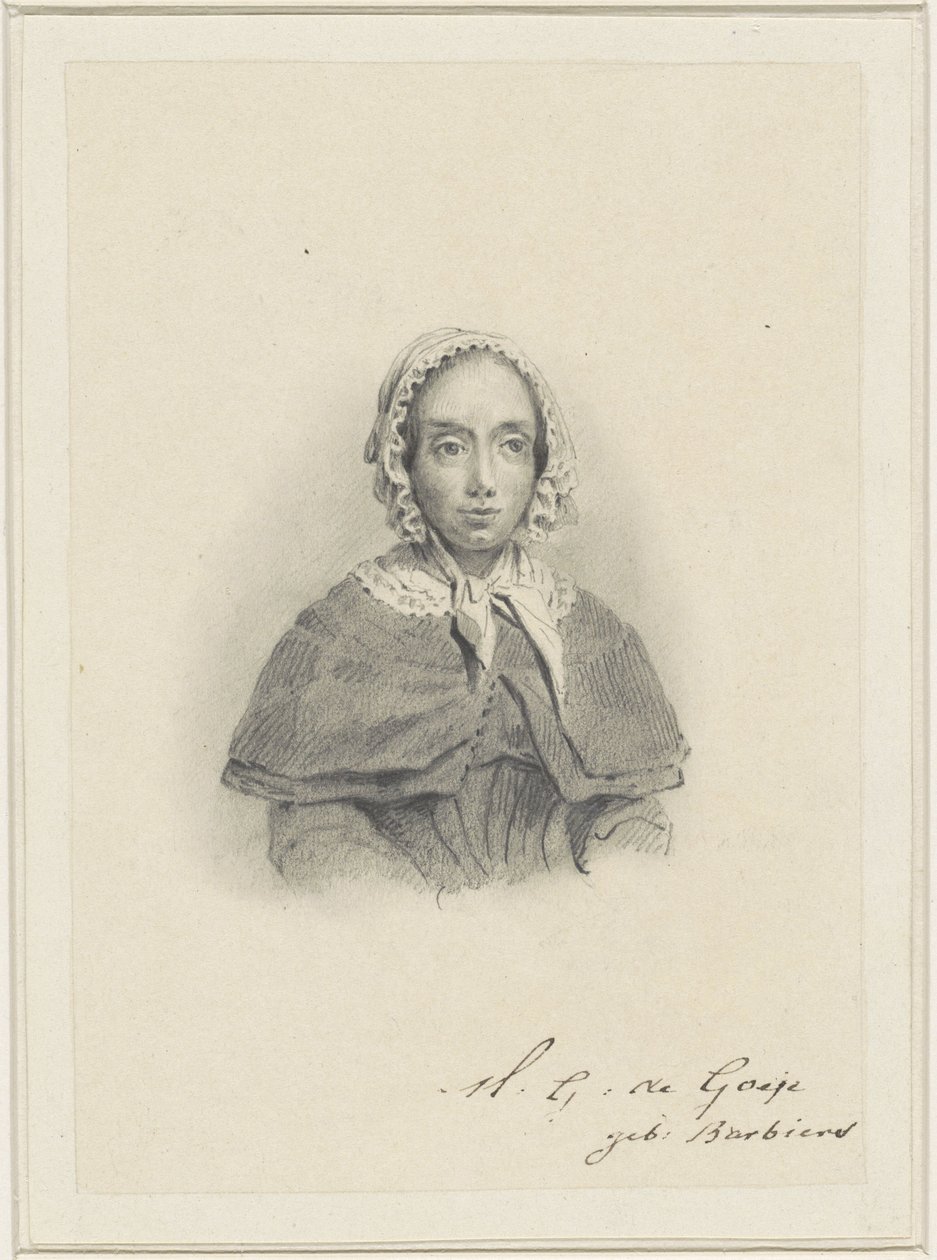 Maria Geertruida de Goeje-Barbiersin muotokuva tekijältä Adrianus Johannes Ehnle