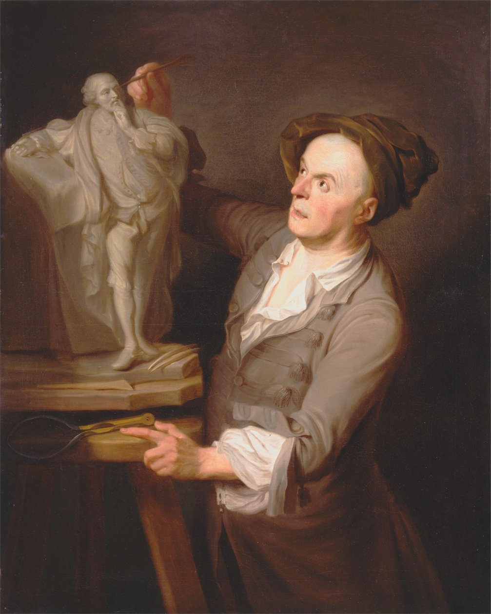Louis-Francois Roubiliac mallinnus muistomerkki Shakespearen tekijältä Adrien Carpentiers