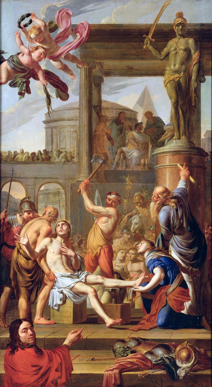 Pyhän Adrianuksen marttyyrikuolema, 1659 tekijältä Adrien Sacquespee