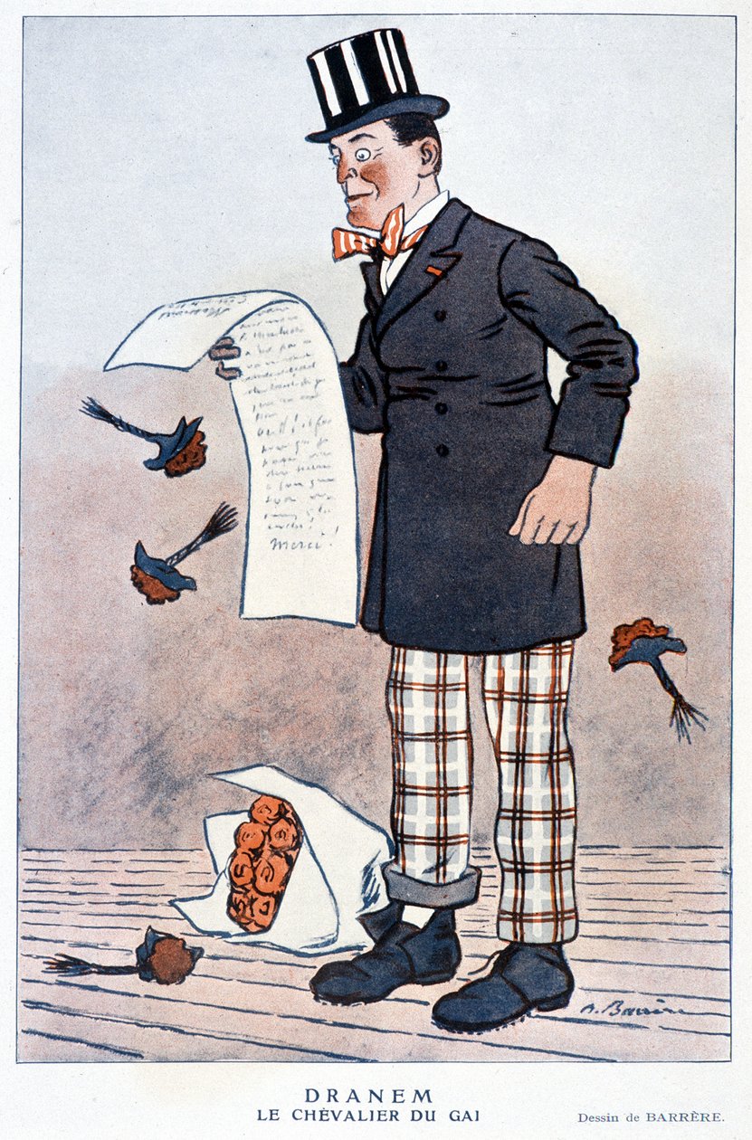 Sarjakuva Jules Renard (1864/1910), ranskalainen kirjailija, Barrère, A. 1923. tekijältä Adrien Barrere