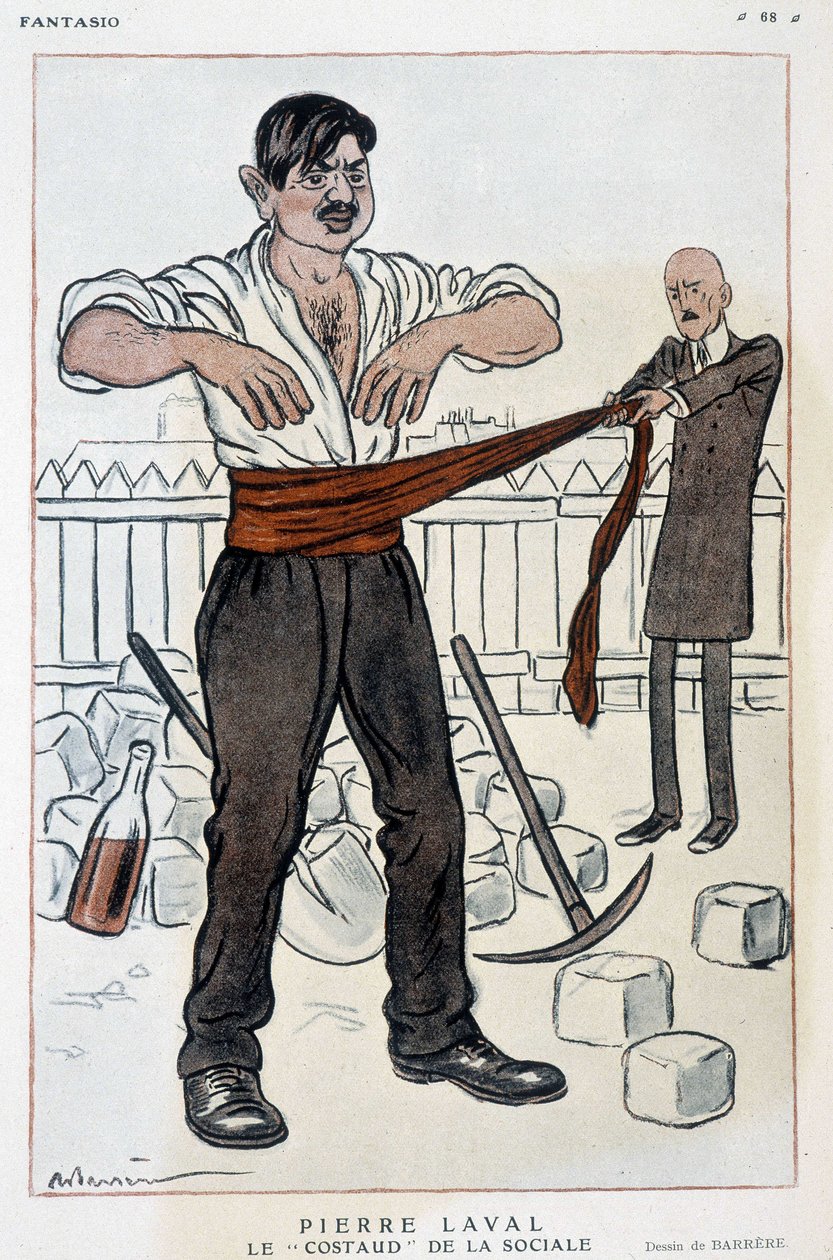 Pierre Lavalin sarjakuva, vahva sosiaalinen - kuvitus Adrien Barrere (1877-1931) Fantasiosta 1.9.1925 tekijältä Adrien Barrere