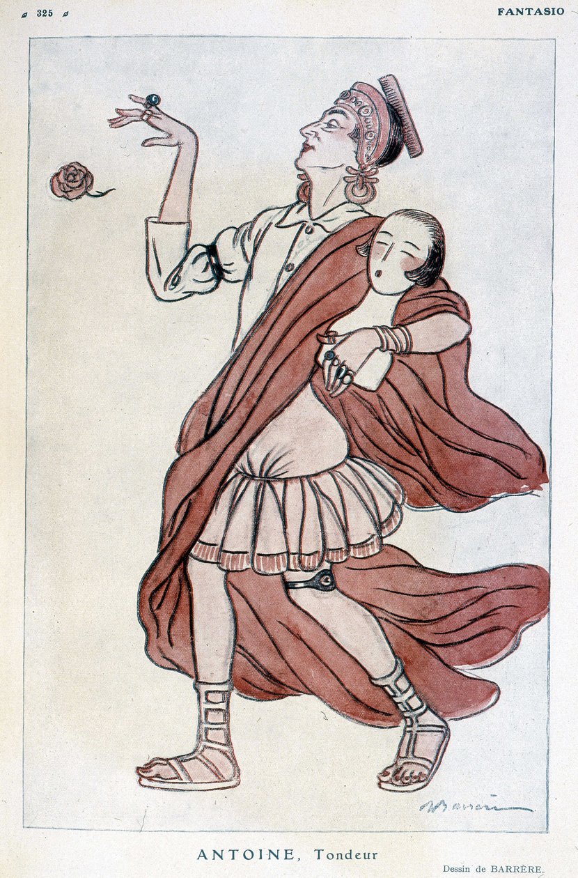 Barreren komediapiirros Andre Antoinesta (1858-1943), ranskalaisesta ohjaajasta, teoreettisesta näyttelijästä ja teatteriohjaajasta - elokuvassa "Fantasio" 15.1.1927 alkaen. tekijältä Adrien Barrere