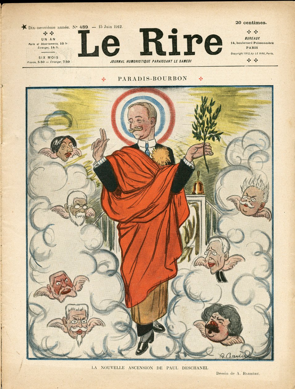 Kansi ""Le Lire"", satiirinen väreissä tekijältä Adrien Barrere